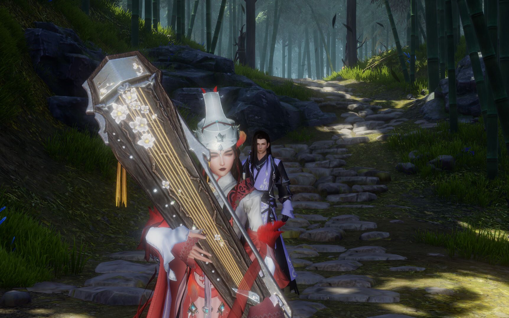 【烟墨课堂】【剑网3/琴花】锦衣卫之酒鬼琴娘和小花的故事【rc作业