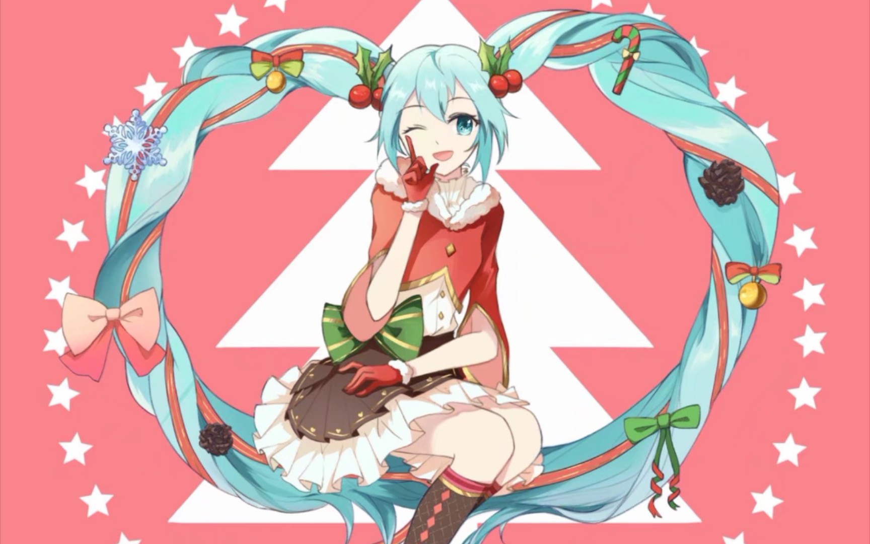 【procreate】圣诞节编一只miku做花环