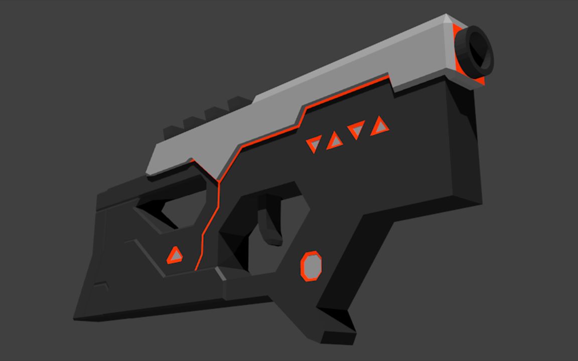 blender3d建模lol源计划烬手枪