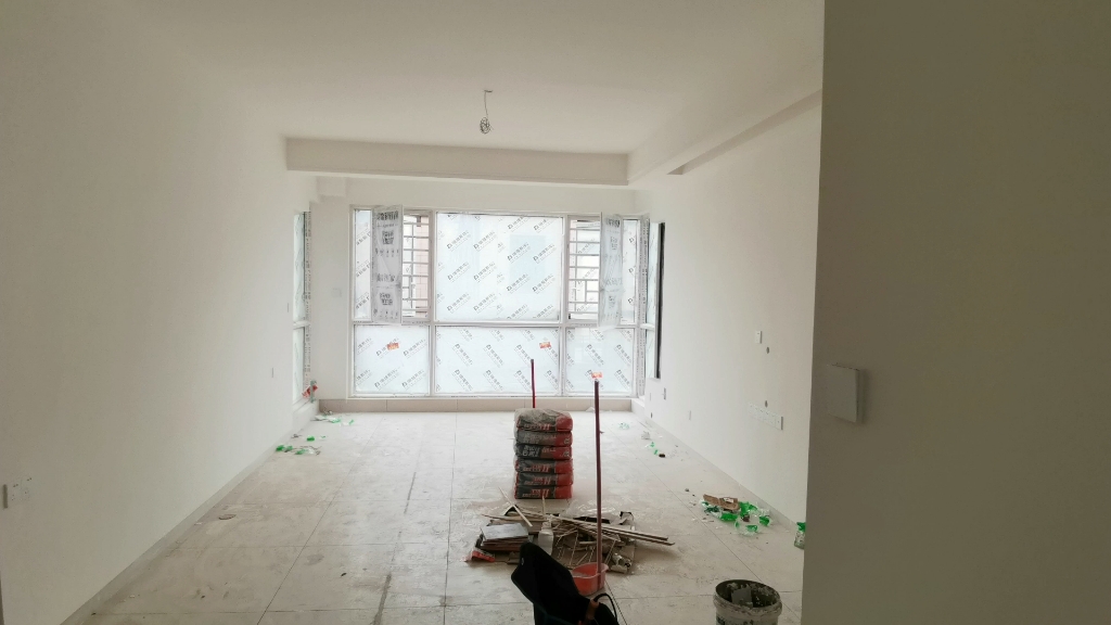 被问了很多次的,全屋菱花白乳胶漆,效果是这样的