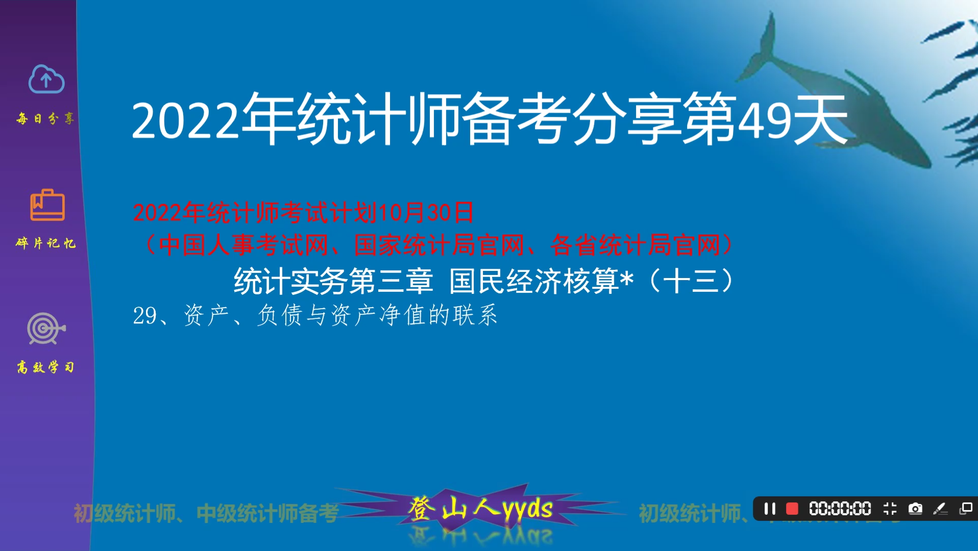 2022年最新统计师备考分享49 统计实务第三章国民经济核算(十三) 2021版教材中级统计师.要点:29、资产、负债与资产净值的联系哔哩哔哩bilibili