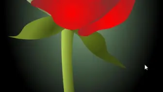 用代码写的玫瑰是这样子的