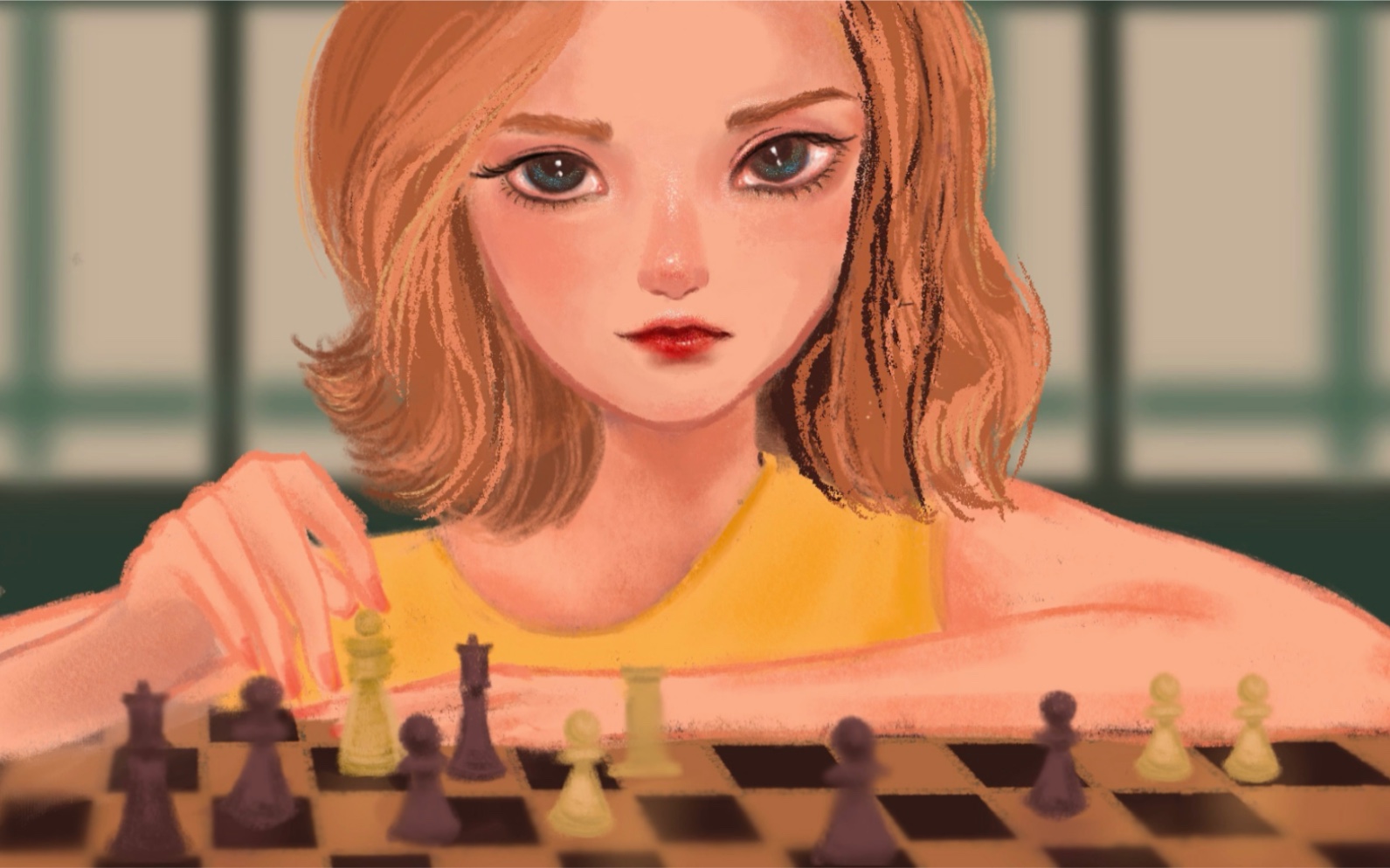 [图]女王的棋局｜procreate｜绘画过程｜I can’t remember love