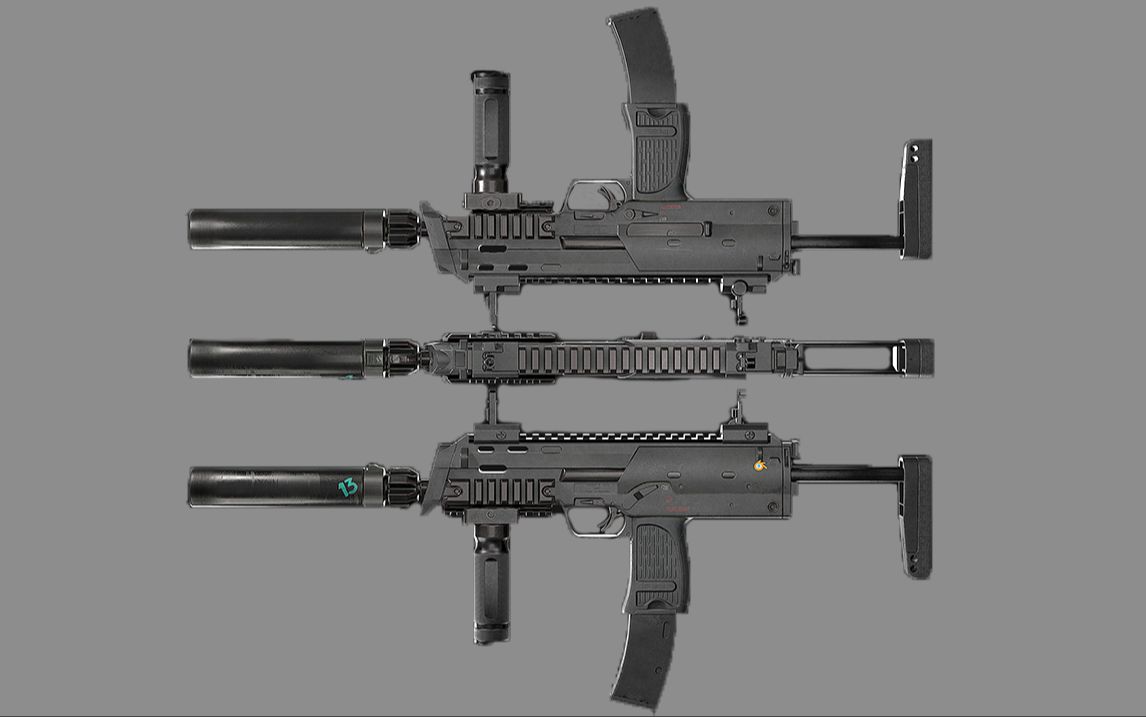 【3dmax武器建模】写实风机关枪械模型制作,零基础入门案例讲解