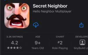 Download Video: 游戏《神秘邻居》在苹果应用商店外区已正式上架，由于各大加速器都没有这个游戏，所以录屏和玩起来很卡以及严重掉帧，没有新手教程，还有什么不懂的问题欢迎在评论区留言