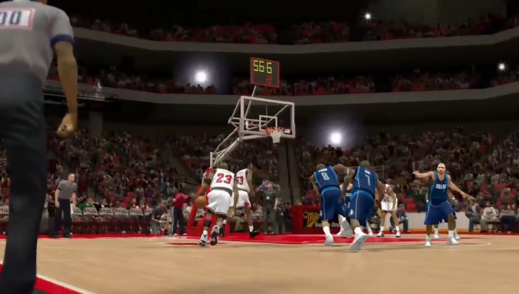 nba2k14全场比赛回顾——92公牛vs04小牛,乔丹连得7分将比赛拖入加时
