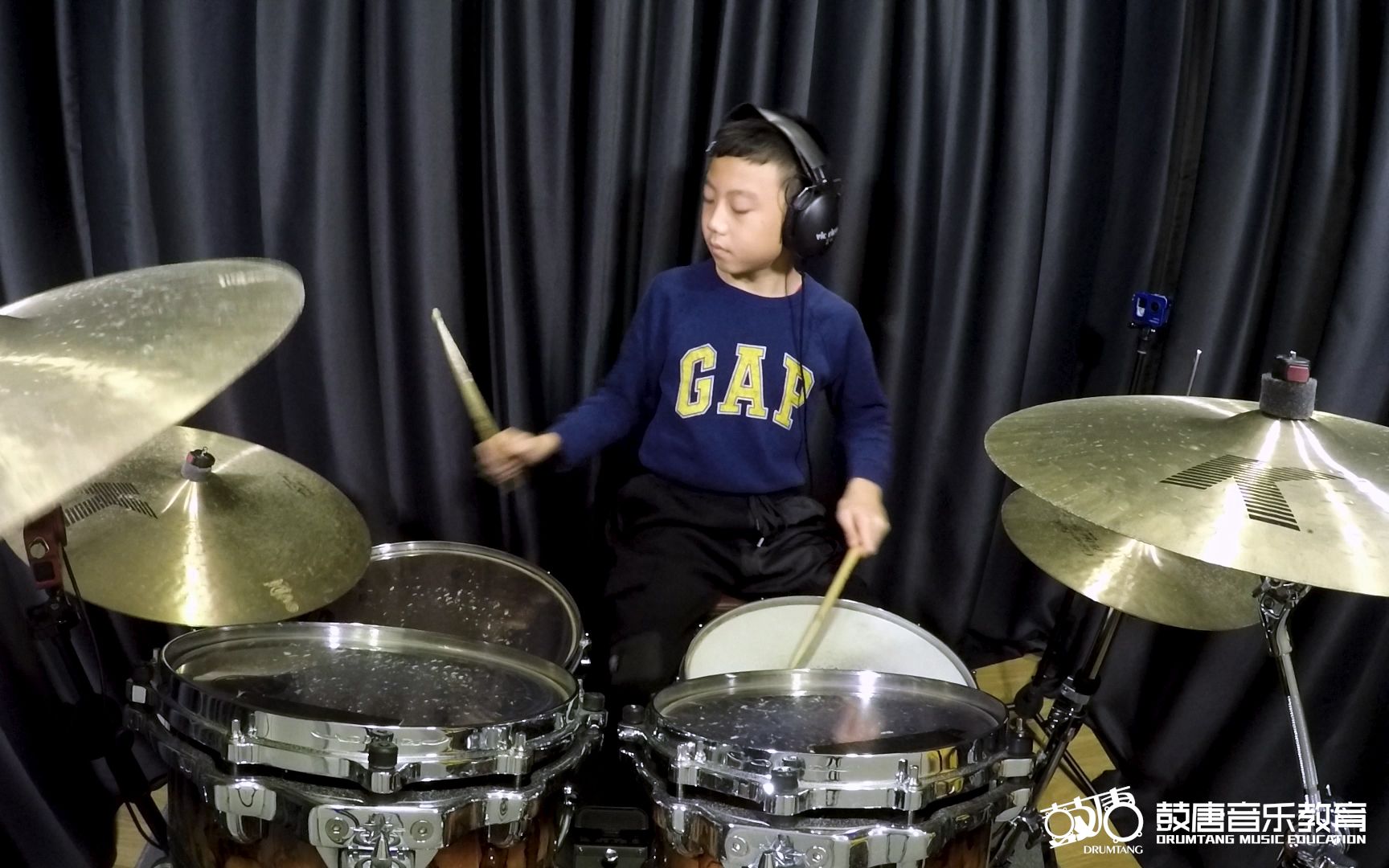 深圳鼓唐十一岁架子鼓手李昕桥《tiberius》鼓唐音乐教育