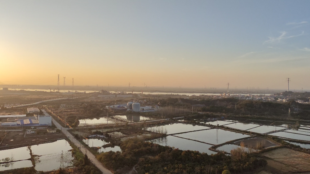 4k俯瞰芜湖市繁昌区荻港镇
