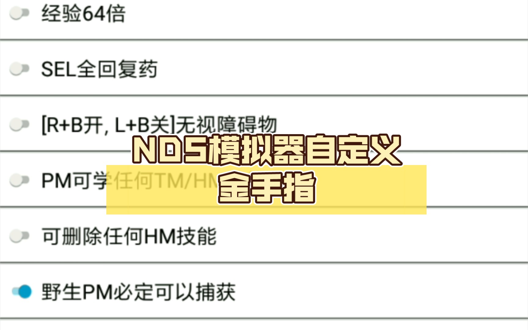 [图]NDS模拟器自定义金手指！口袋妖怪金！起源心金1.3！！悟饭游戏厅2022最新改版493只