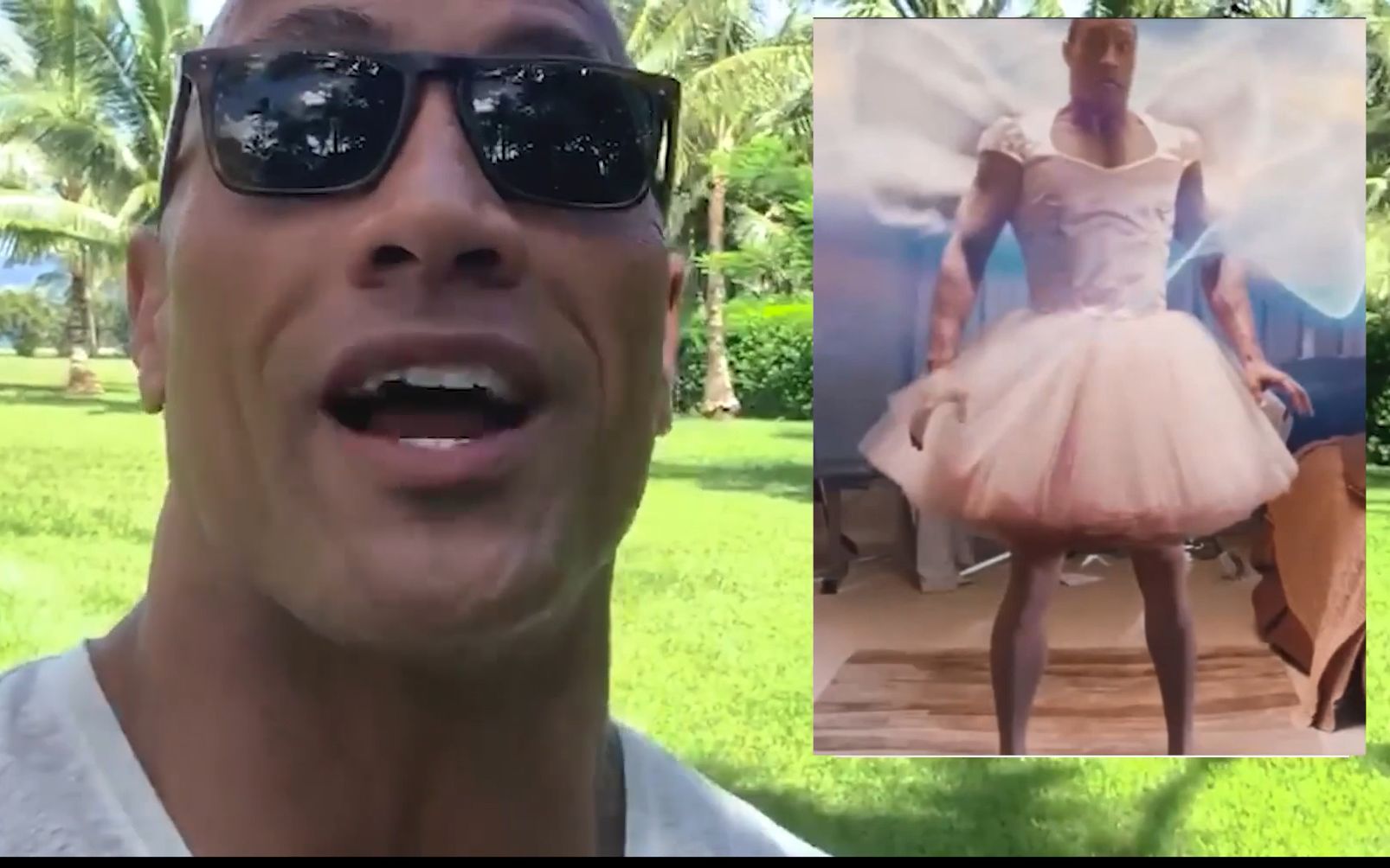 巨石强森:你们要的百万粉丝女装来了