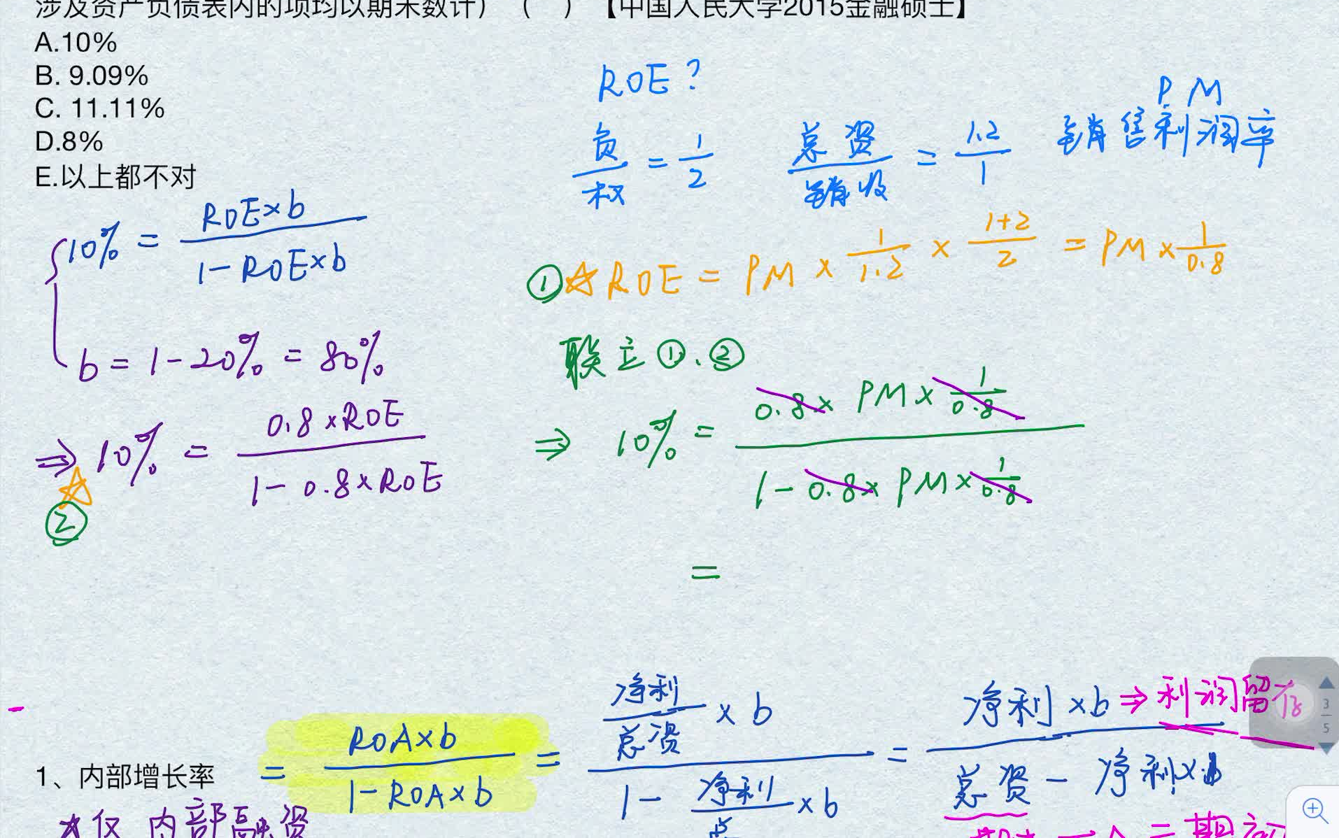 431金融考研每日一题6:可持续增长模型哔哩哔哩bilibili