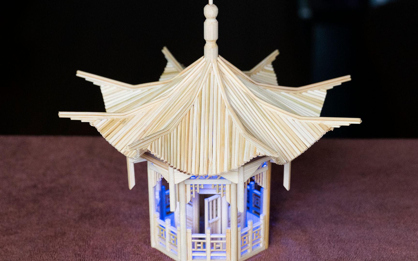 竹签琉璃塔,迷你手工仿古建筑第五层详细步骤