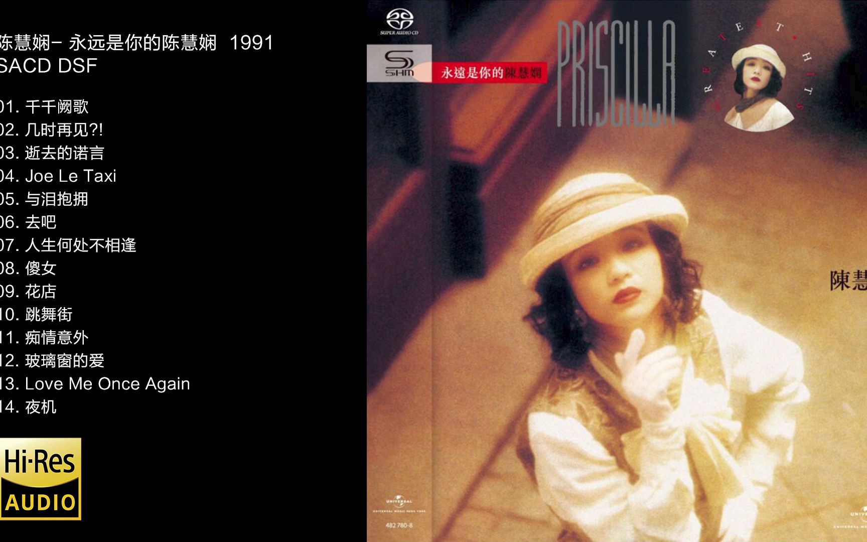 [图]Hi-Res 96kHz_24bit 陈慧娴-《永远是你的陈慧娴》1991 [SACD -DSF]