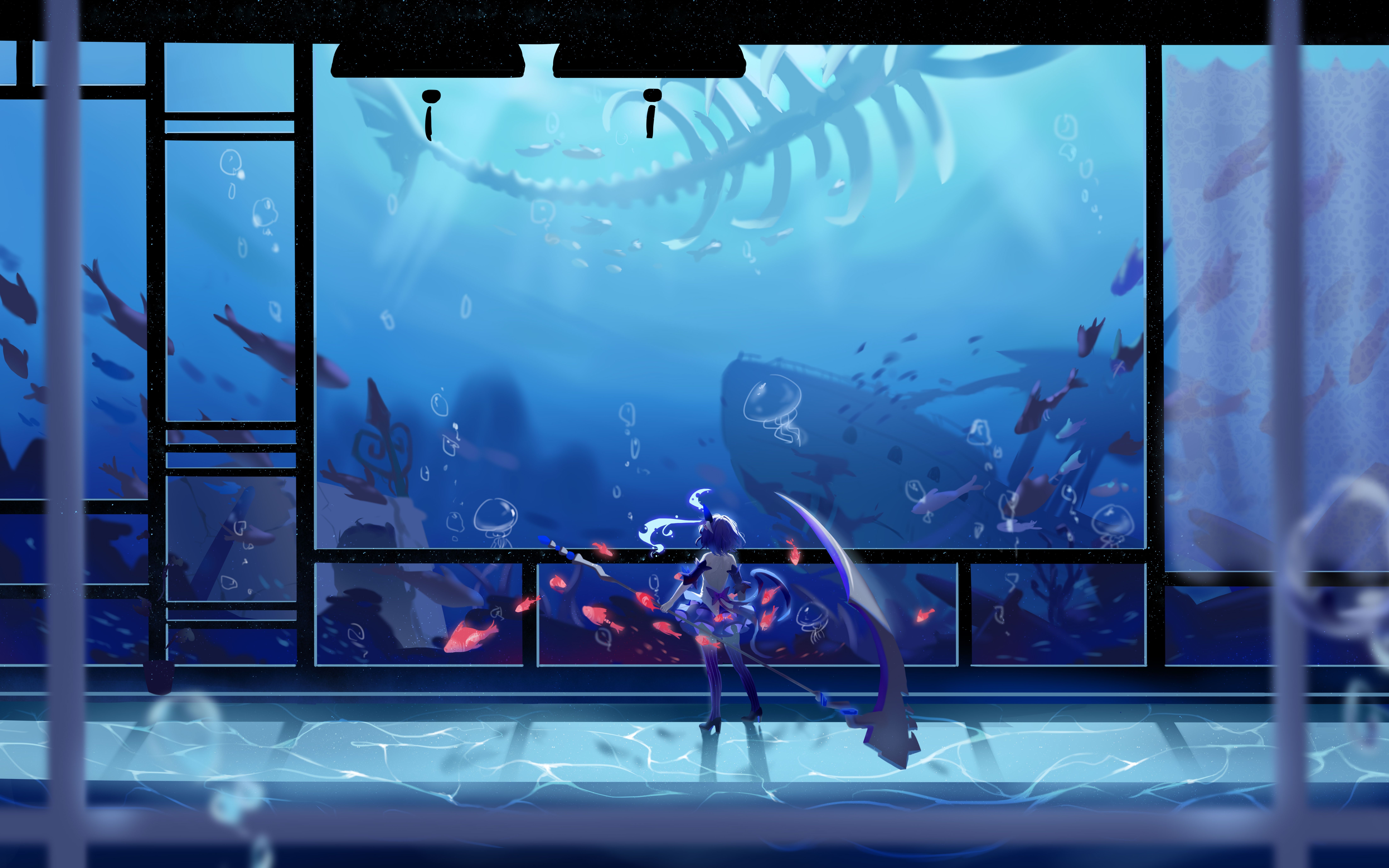 [动态壁纸/崩坏学院2/希儿/2k] 深海少女