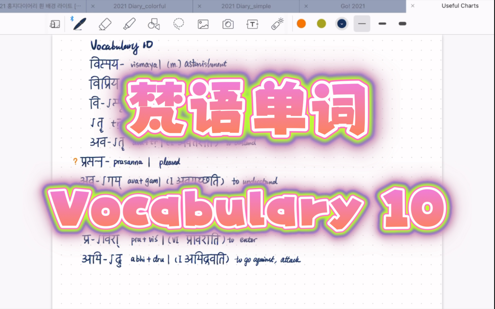 【学习记录】梵语单词 Vocabulary 10 | 来学写弯弯绕绕字哔哩哔哩bilibili