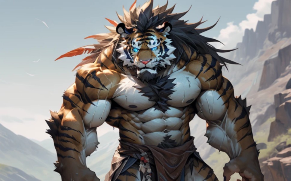 部落酋长之虎(兽人图)