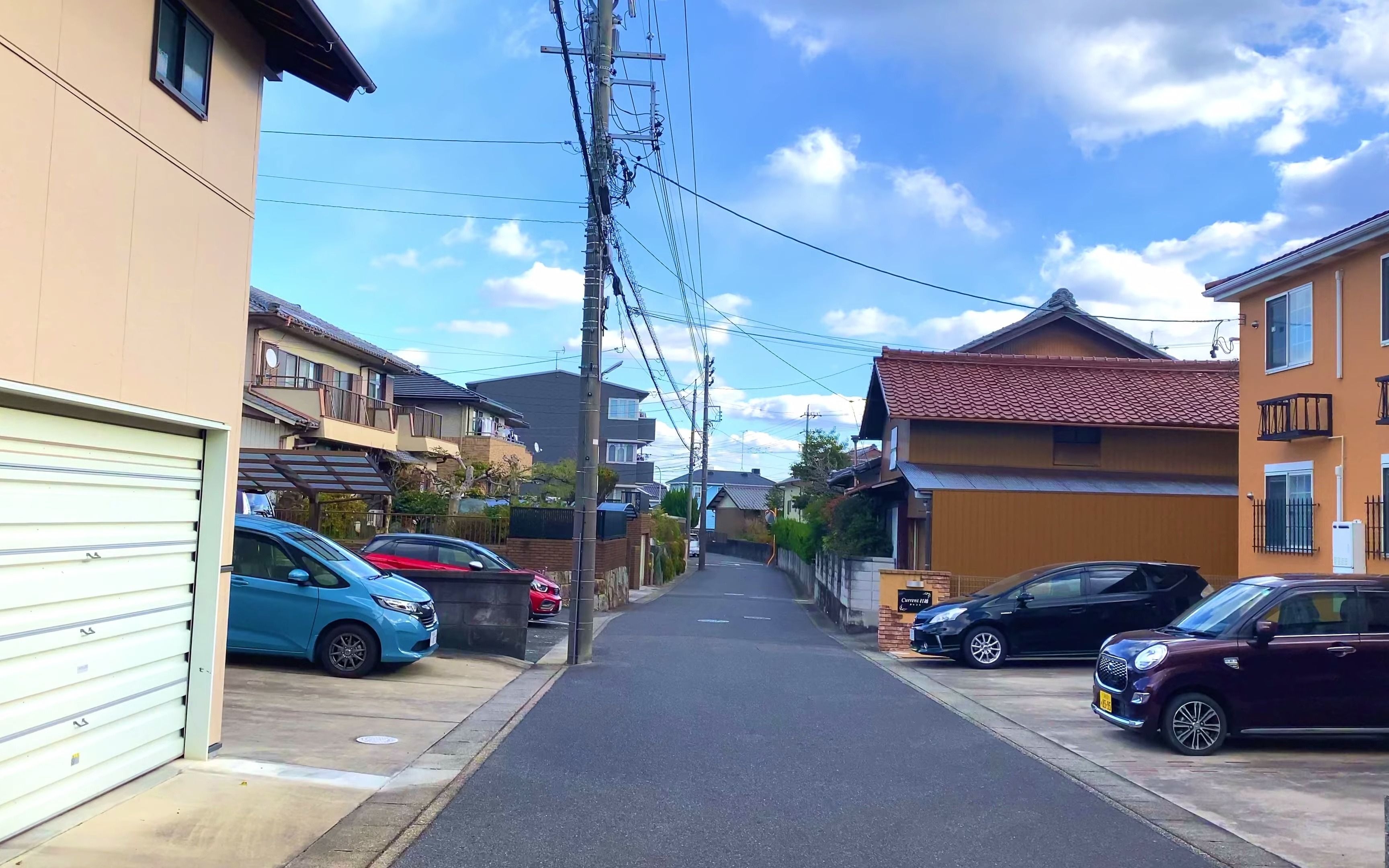 漫步在日本爱知县长久手市住宅区