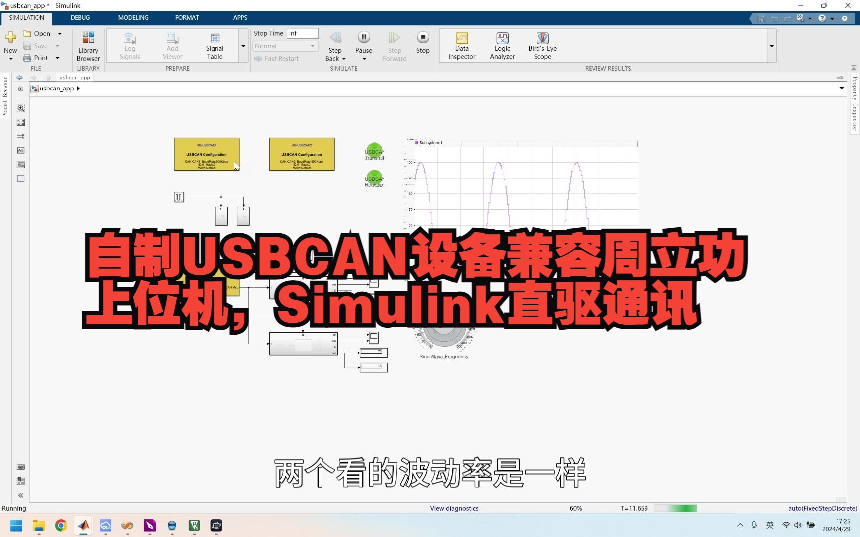 自制USB转CAN设备兼容周立功上位机,支持Simulink,Simulink做上位机调试测试神器哔哩哔哩bilibili