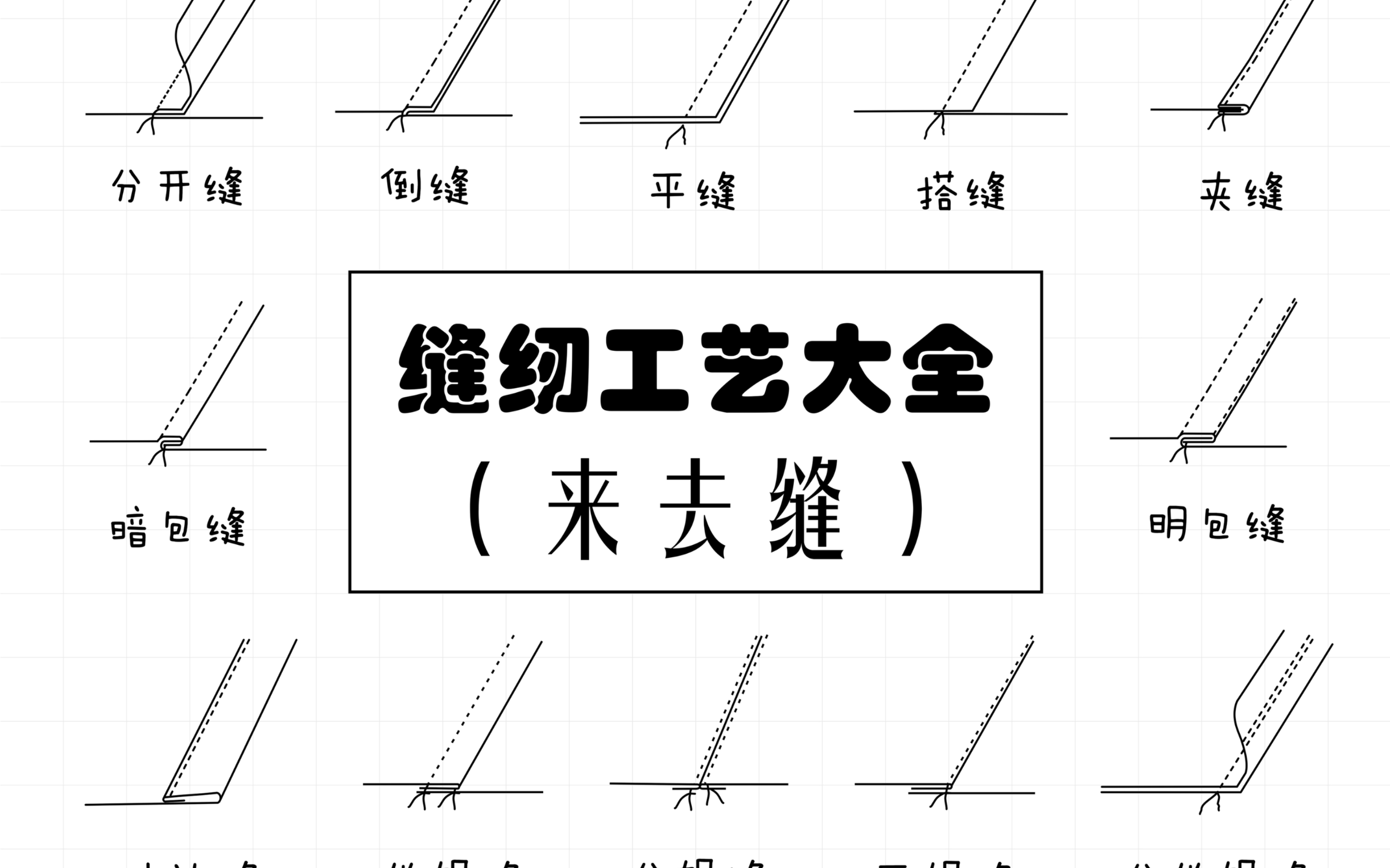 缝纫工艺大全 |13种缝纫工艺介绍之来去缝哔哩哔哩bilibili