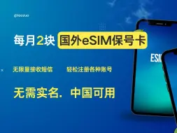 Download Video: 2024年低资费、奥地利免费接收短信的eSIM！一个月仅2块！推荐一个海外eSIM保号卡