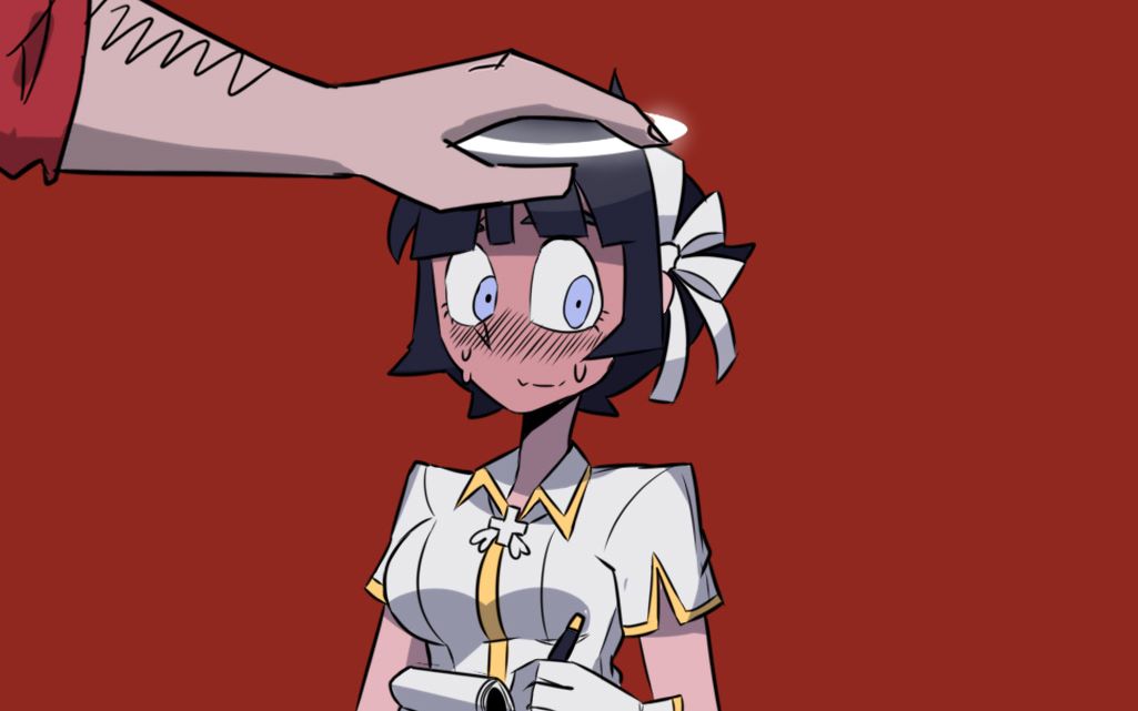 【helltaker】好奇天使azaezl被摸头杀的反应