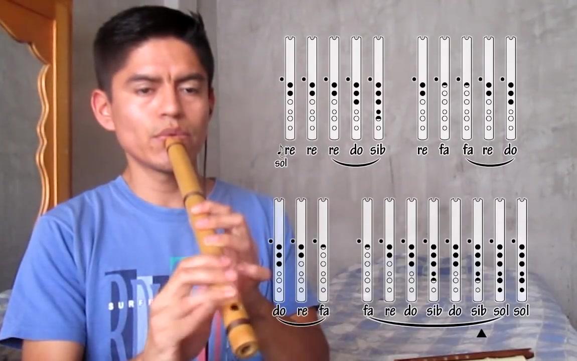 [图]盖那笛名曲教程指法Ananau Tutorial de quena