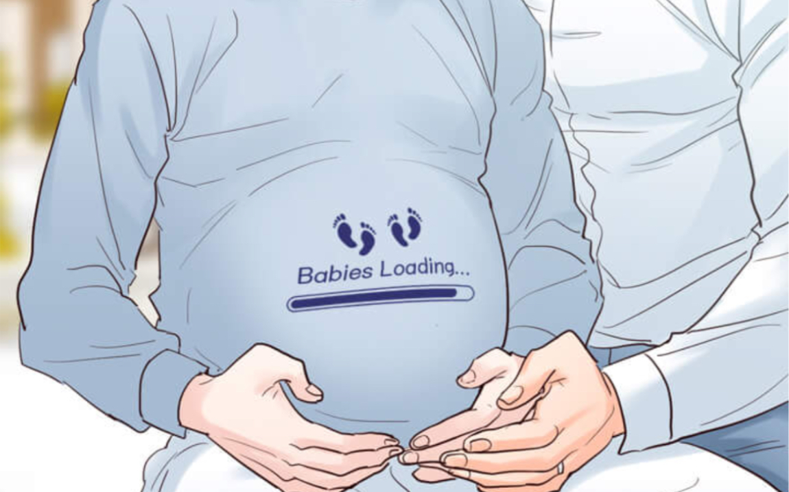 男子怀孕生宝宝动漫图图片
