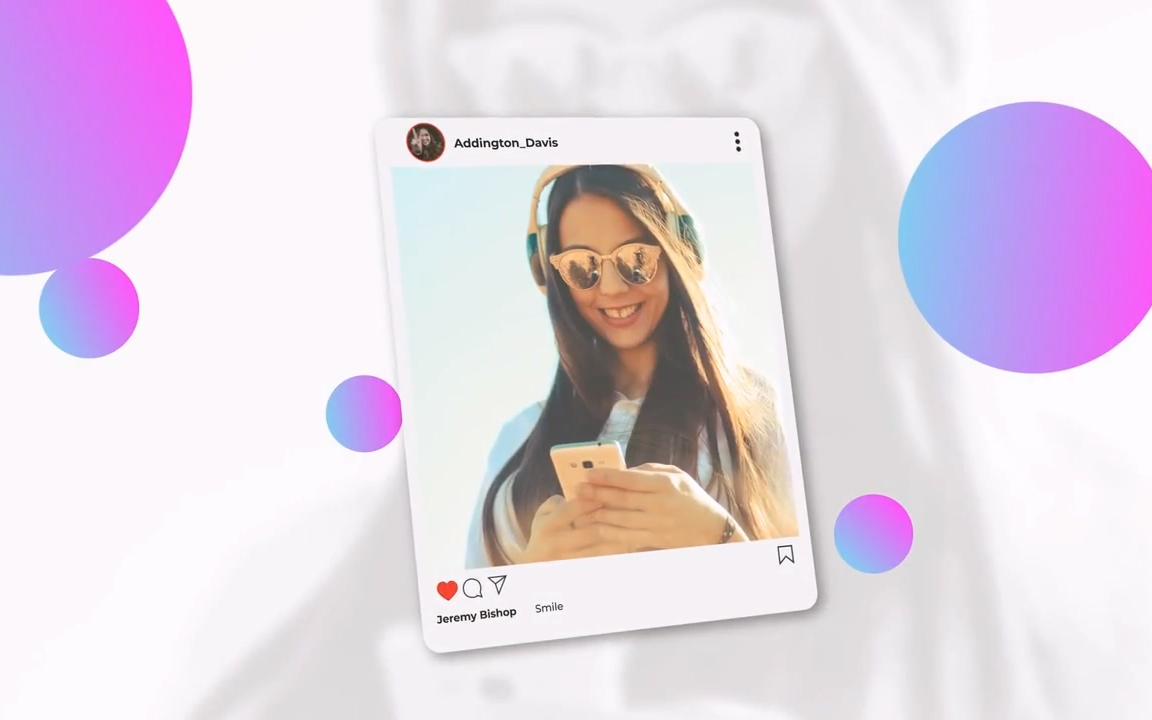 ae模板-instagram个人博客主页展示介绍视频