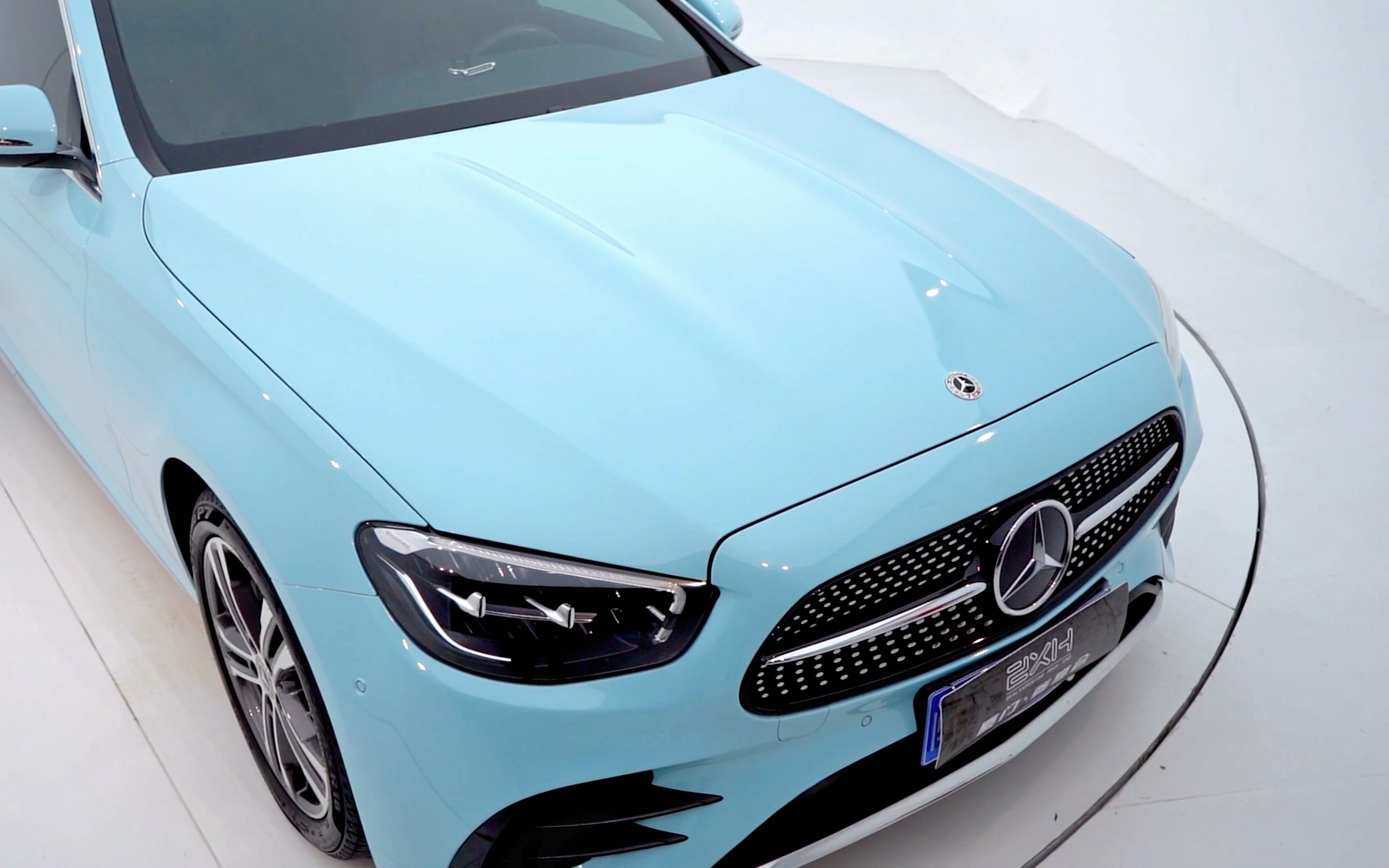 厦门尊享会 奔驰e级贴海风蓝改色膜分享