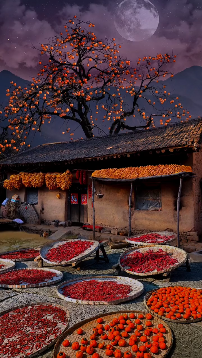 家乡那棵红枣树,童年记忆永难忘,枝繁叶茂果实红,老屋温馨岁月长