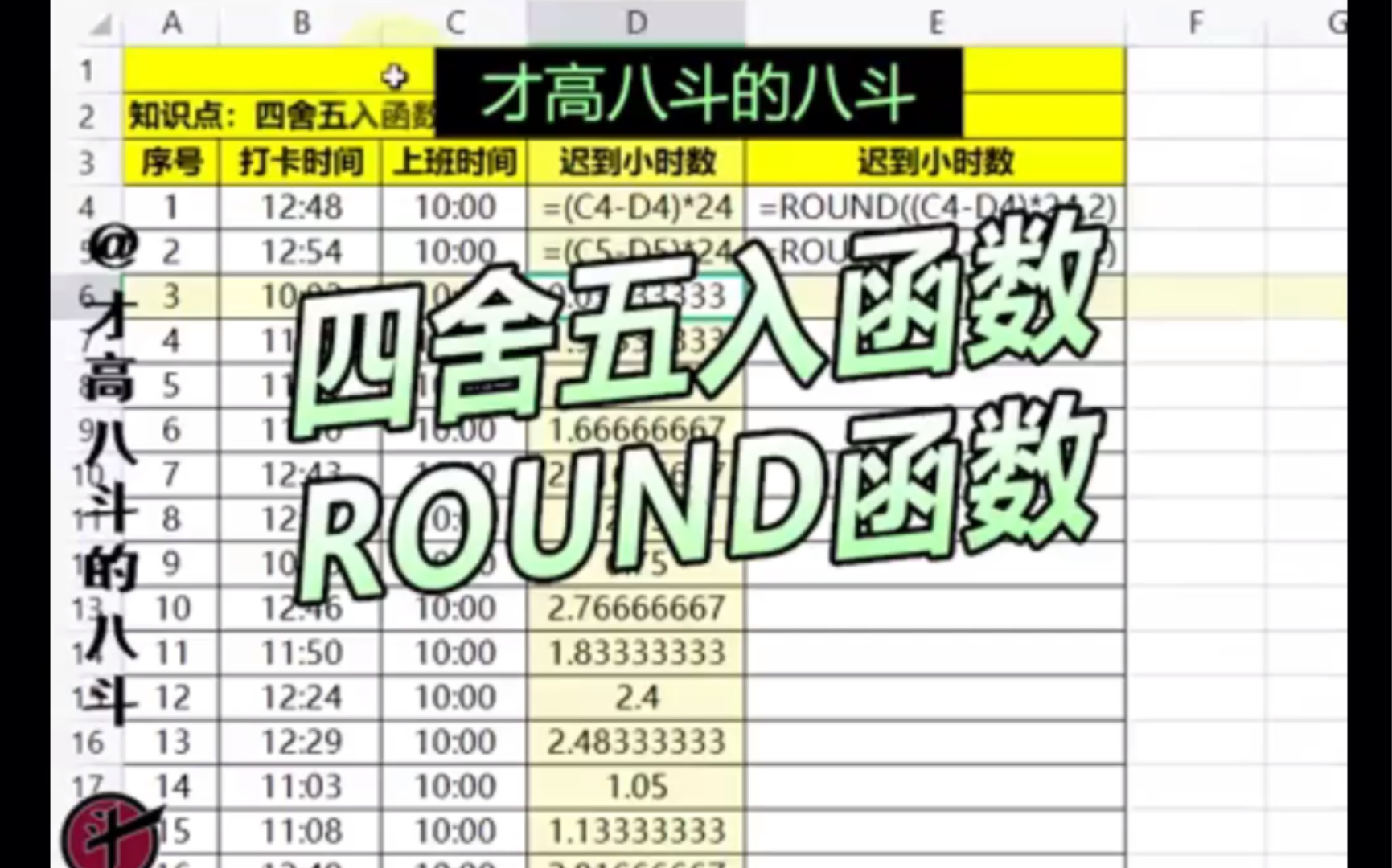 ROUND四舍五入函数哔哩哔哩bilibili