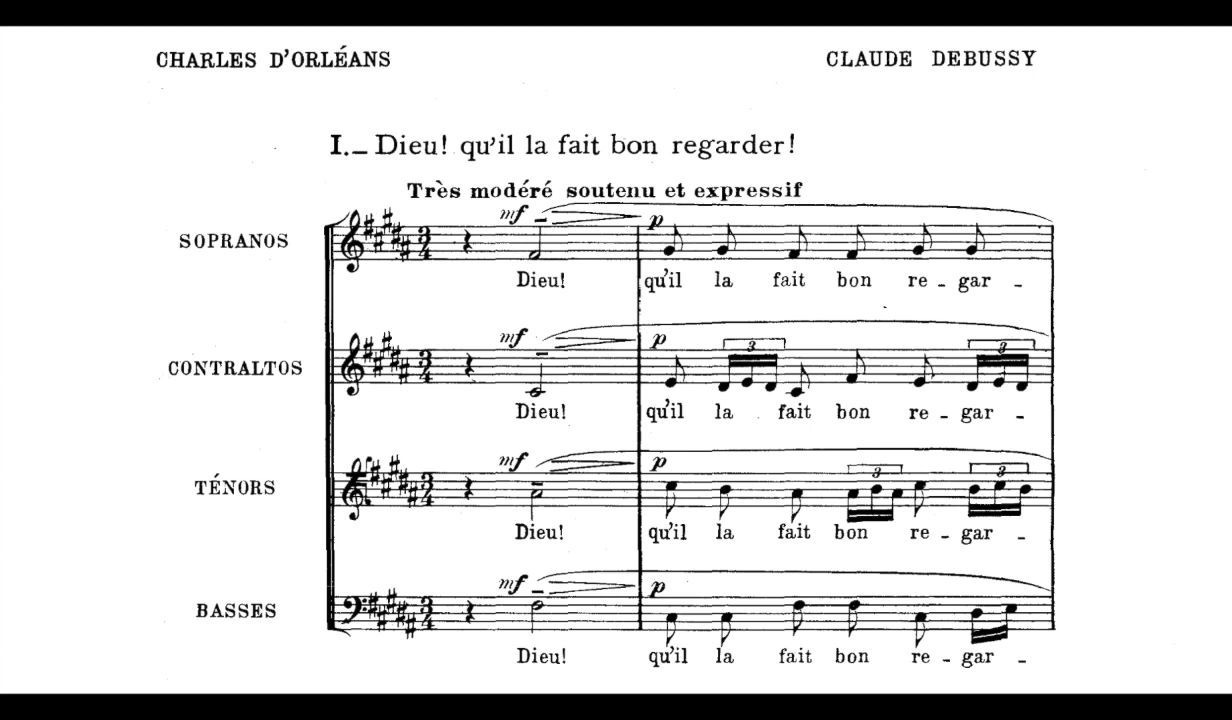 【德彪西】三首香颂 Debussy: Trois Chansons (Chansons de Charles d'Orl㩡ns, 18981908)哔哩哔哩bilibili