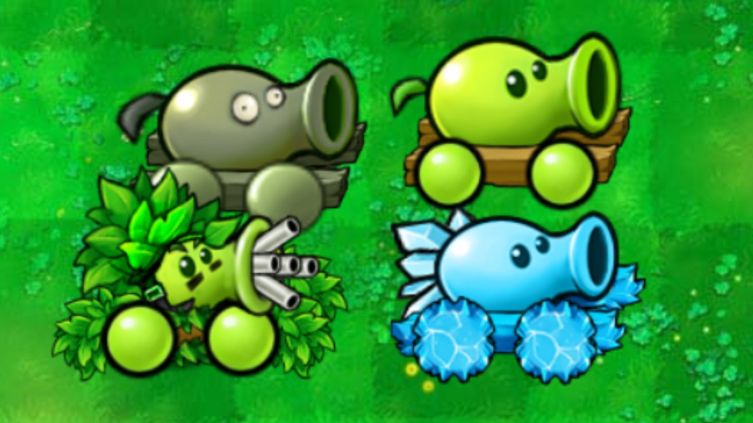 【pvz杂交版】全屏杂交版豌豆炮家族vs戴夫僵王!