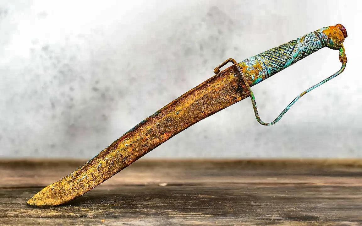[lost & restored] 旧生锈刀匕首修复 - 美丽揭示