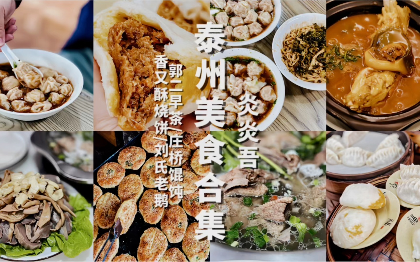 泰州|城市吃喝合集|郭二早茶|庄桥馄饨|香又酥烧饼|刘氏老鹅汤哔哩哔哩bilibili