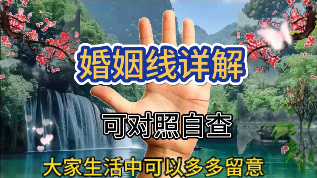 婚姻线详解看你婚姻状态,大家对照自查哔哩哔哩bilibili