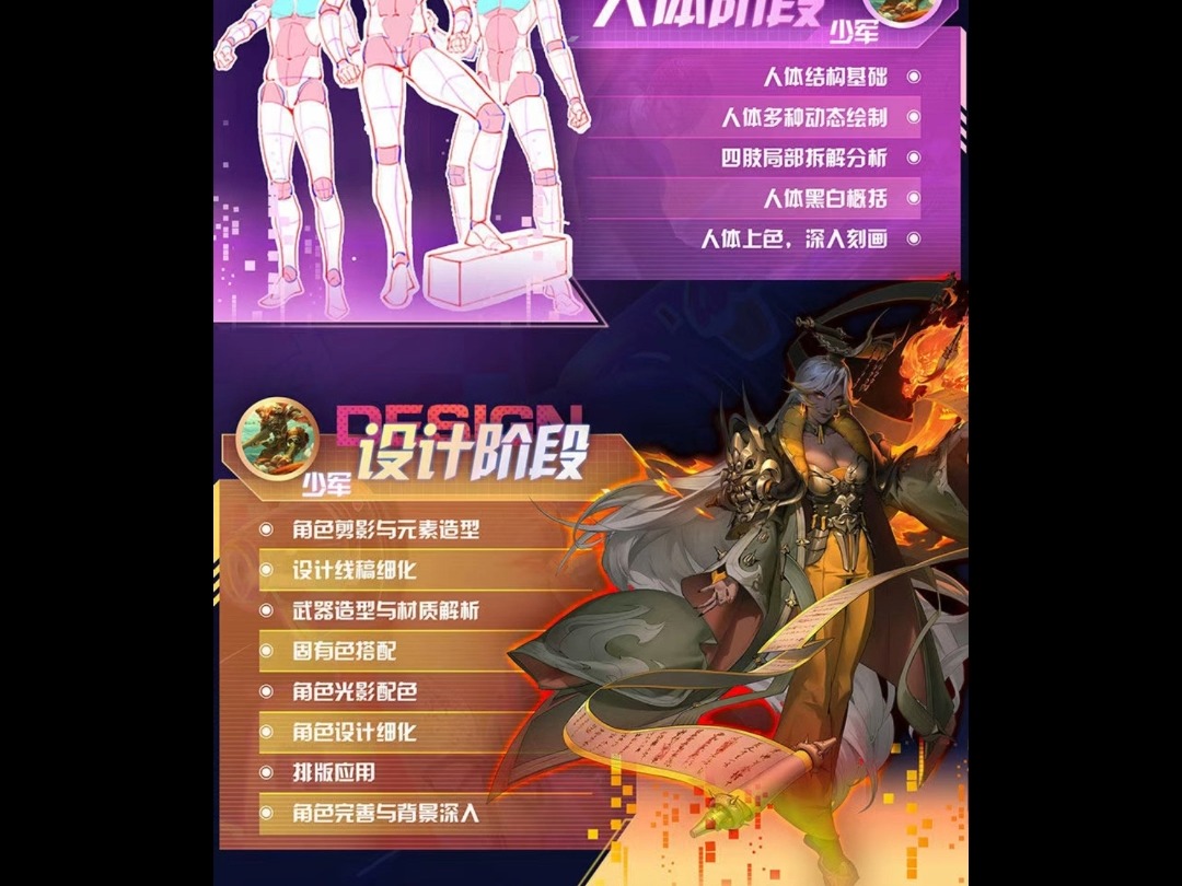 光翼学园23冬季基础班系统课 头像 人体 角色设计 插画