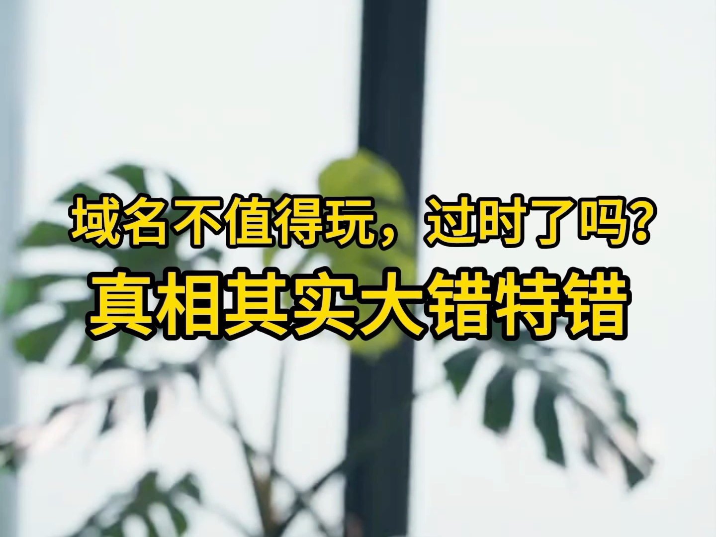 域名不值得玩,过时了?这么认为就大错特错