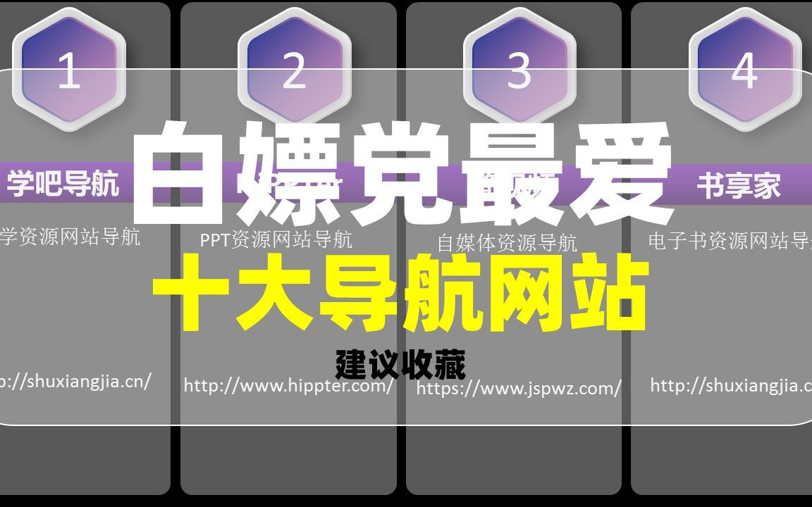 白嫖党最爱 十大导航网站哔哩哔哩bilibili