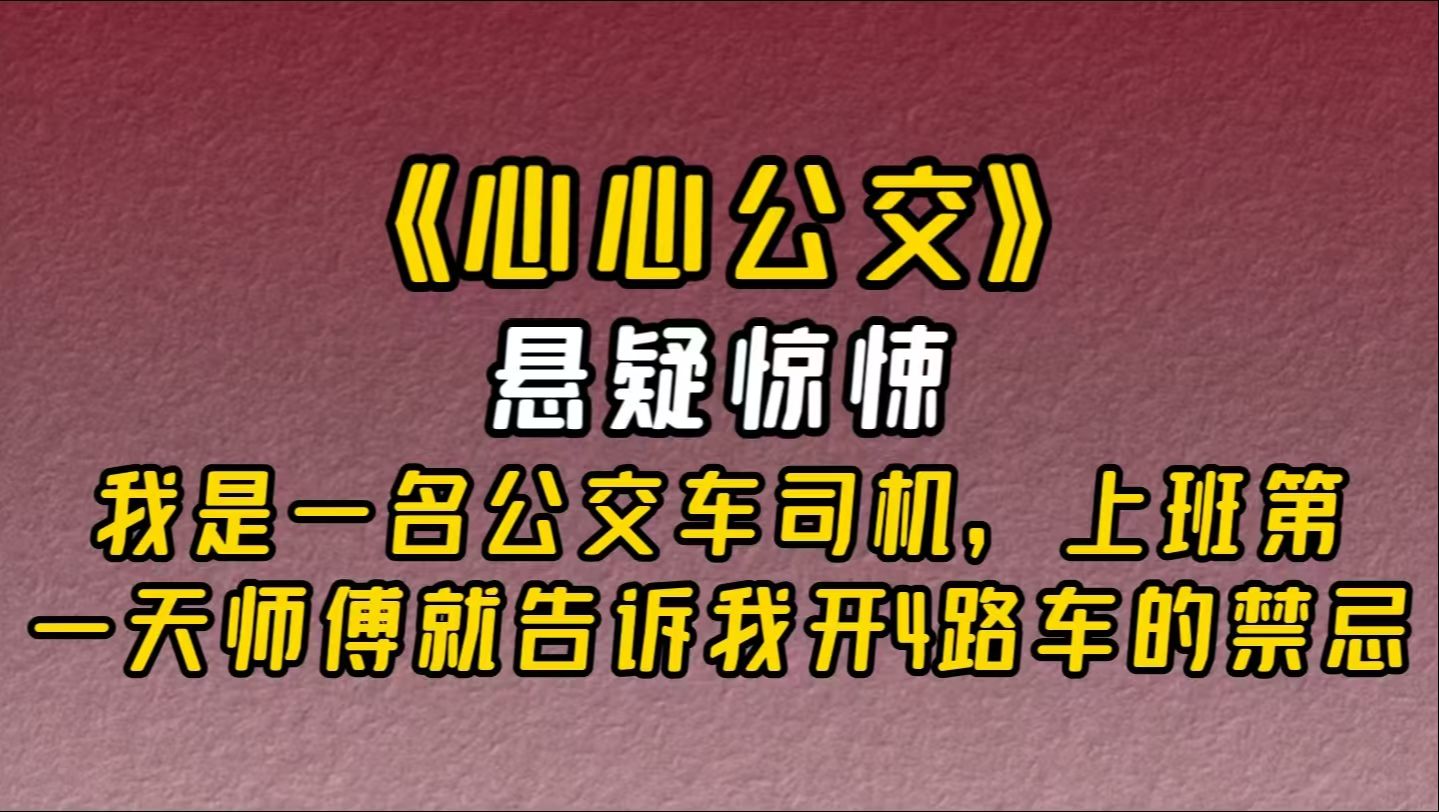 【小说推荐】《心心公交》:我是一名公交车司机,上班第一天,师傅就郑重地告诉我3个开4路车应该特别注意的禁忌.哔哩哔哩bilibili