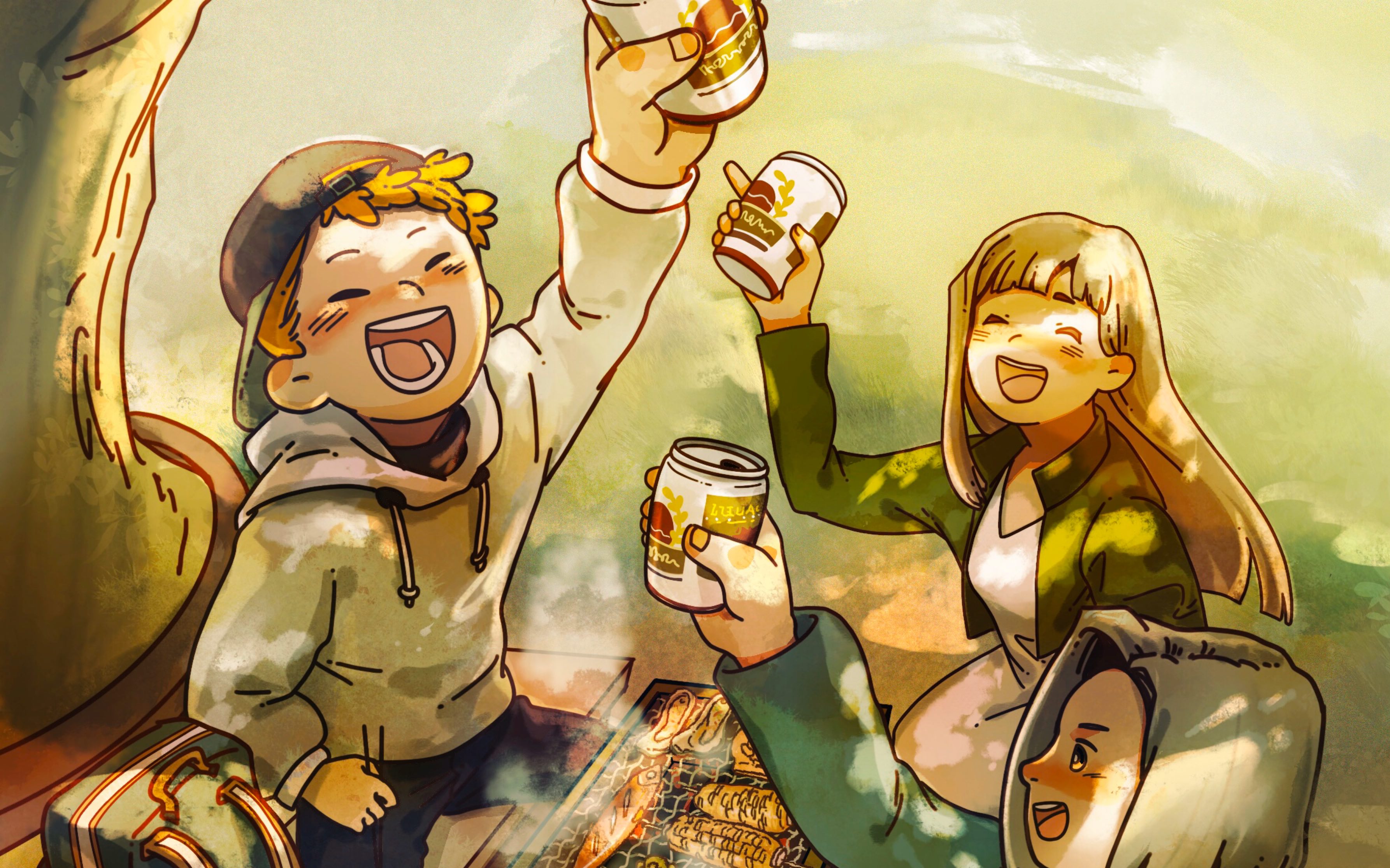 【绘画】与朋友无忧无虑的日子