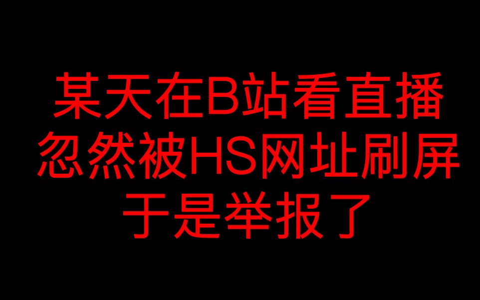 无法举报的HS网站哔哩哔哩bilibili