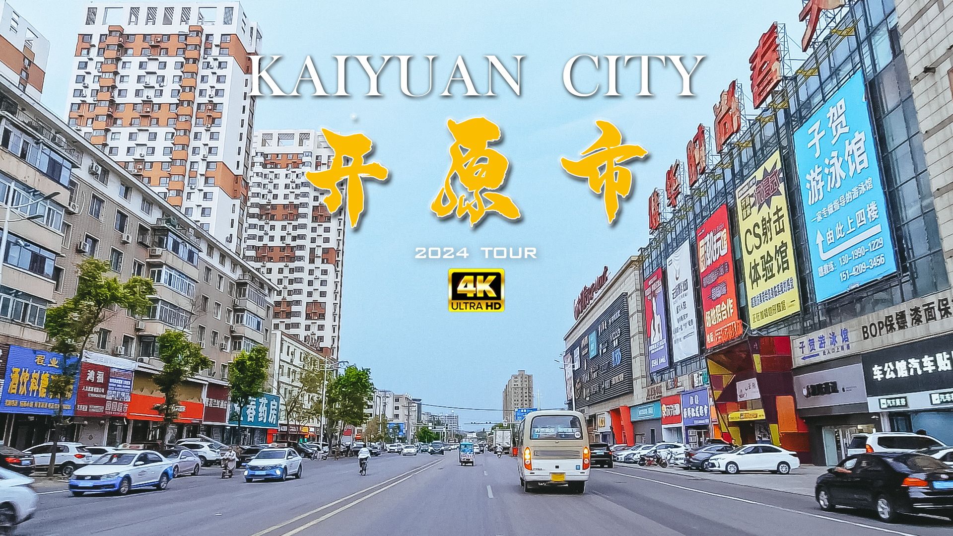 辽宁省 开原市 驾车游览 街景/4K哔哩哔哩bilibili