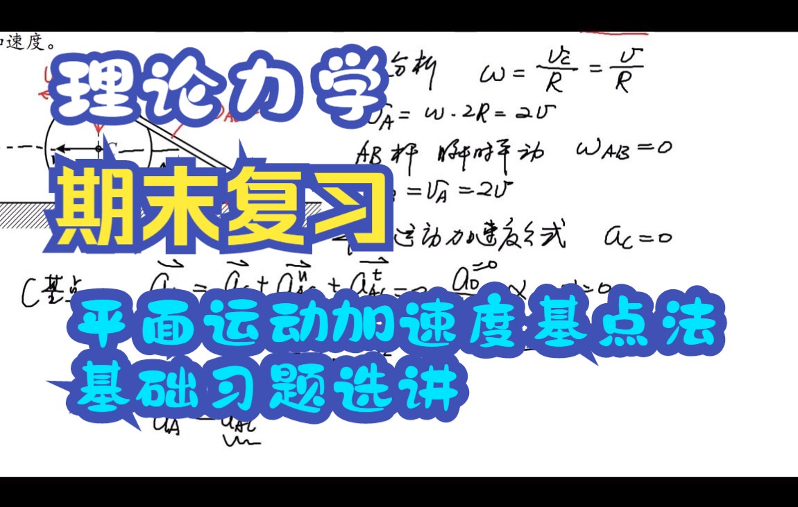 [图]理论力学平面运动加速度基点法习题【基础习题】选讲