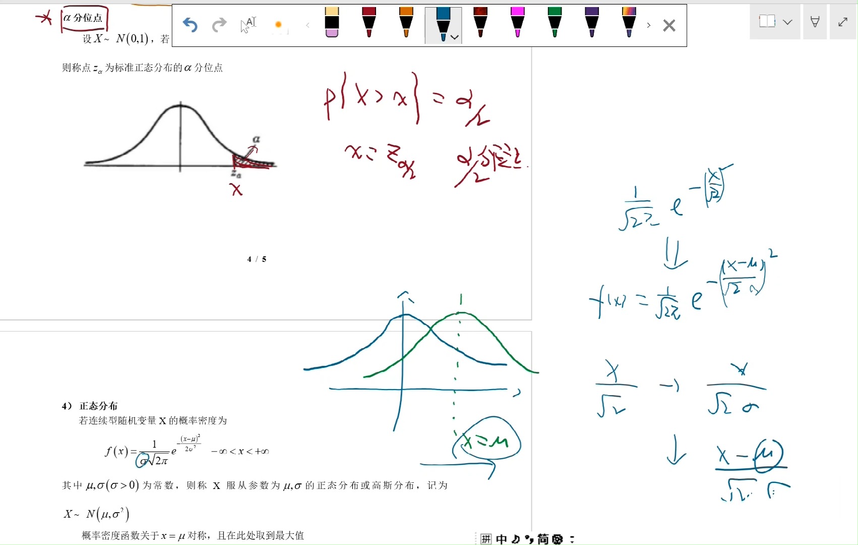 正态分布图怎么画手绘图片