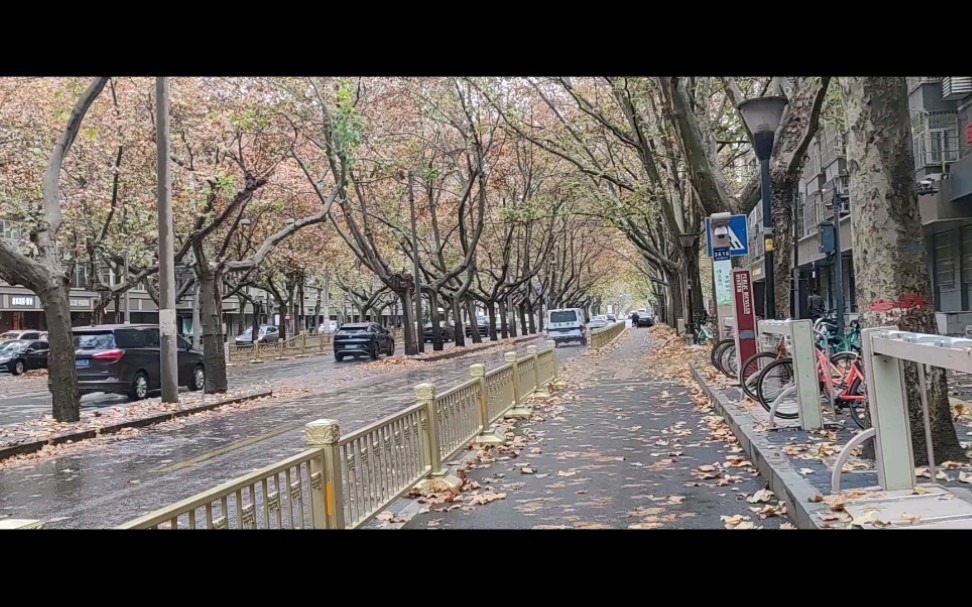 西安友谊西路冬日雨后
