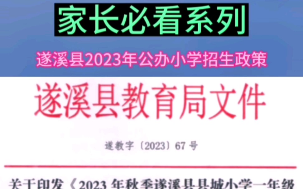 家长必看系列!遂溪县2023年公办小学招生政策#幼升小 #学校 #湛江 #招生#湛江房产网哔哩哔哩bilibili