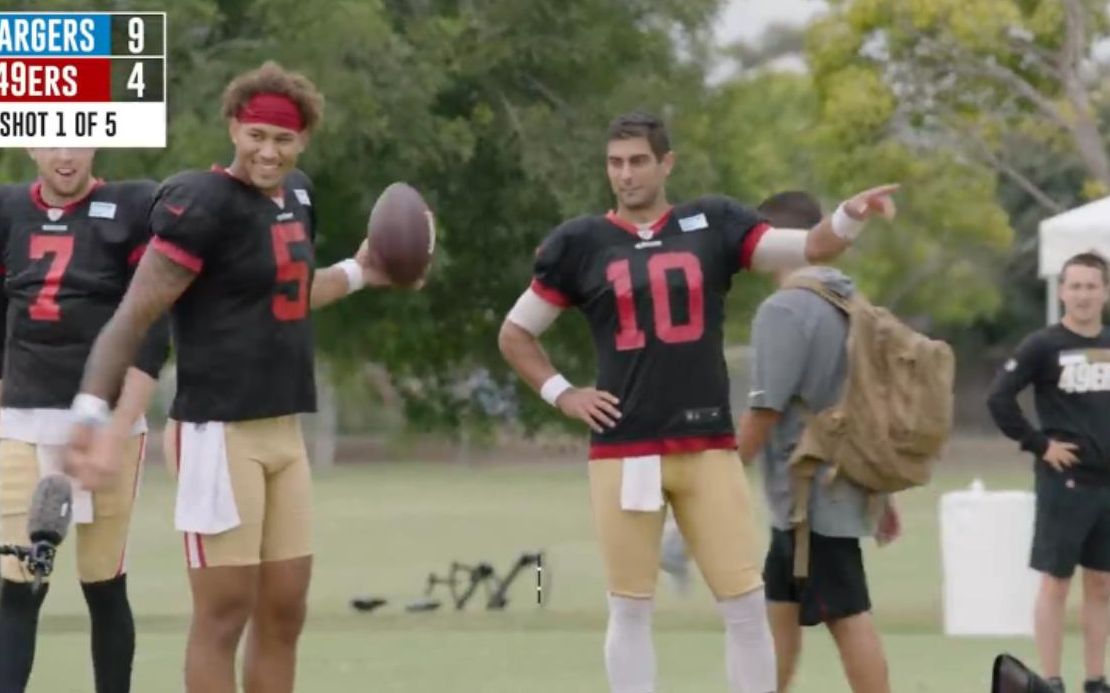 赫尔伯特vs加罗波洛! Chargers vs 49ers QB Accuracy Competition哔哩哔哩bilibili