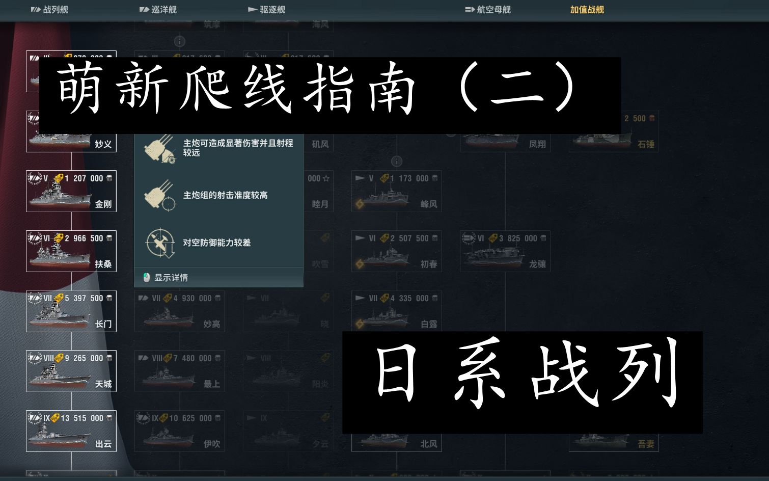 【战舰世界萌新爬线指南02】日系银币战列舰全线数据、装甲优缺点分析网络游戏热门视频