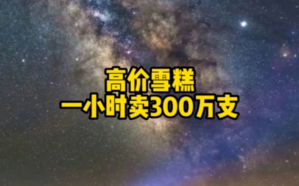 天价雪糕,一小时卖300万支哔哩哔哩bilibili